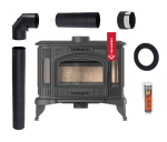 Piec wolnostojący koza K9 ECO 8 kW fi 130 zestaw