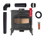 Piec wolnostojący koza K6 ECO 6,5 kW fi 130 zestaw