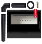 Piec wolnostojący koza Kari 70 8 kW zestaw