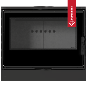 Piec wolnostojący koza Kari 80 12 kW czarny termotec