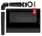 Piec wolnostojący koza Kari 95 14 kW czarny termotec zestaw