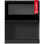 Piec wolnostojący koza Kari 95 14 kW z wnęką na drewno czarny termotec