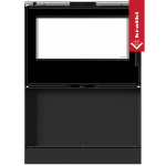 Piec wolnostojący koza Kari 80 Tunel 12 kW z wnęką na drewno