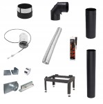 Zestaw przyłączeniowy do wkładów kominkowych żeliwnych fi 180